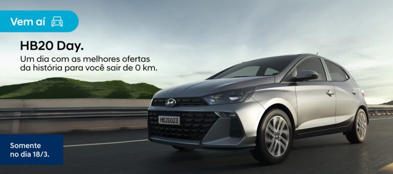 Hyundai e sua rede de concessionárias promovem “HB20 Day” com condições especiais de venda neste sábado