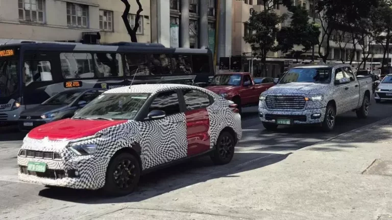 Ram 1500 e Citroën Basalt mostram detalhes em flagrante recente no Brasil
