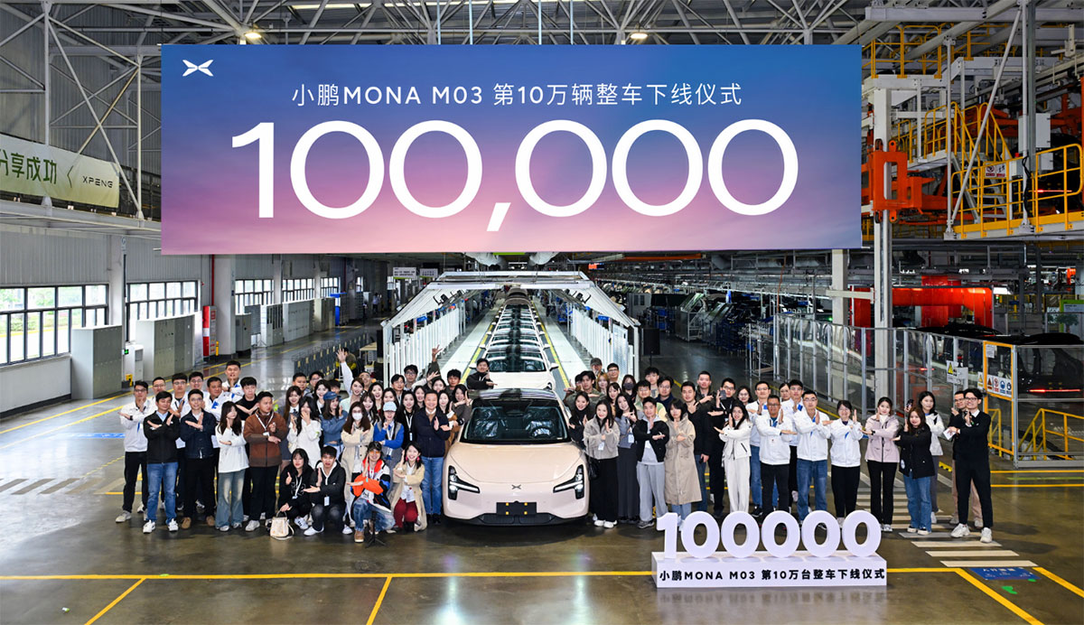 Xpeng atinge marca de 100 mil unidades do Mona M03 em tempo recorde