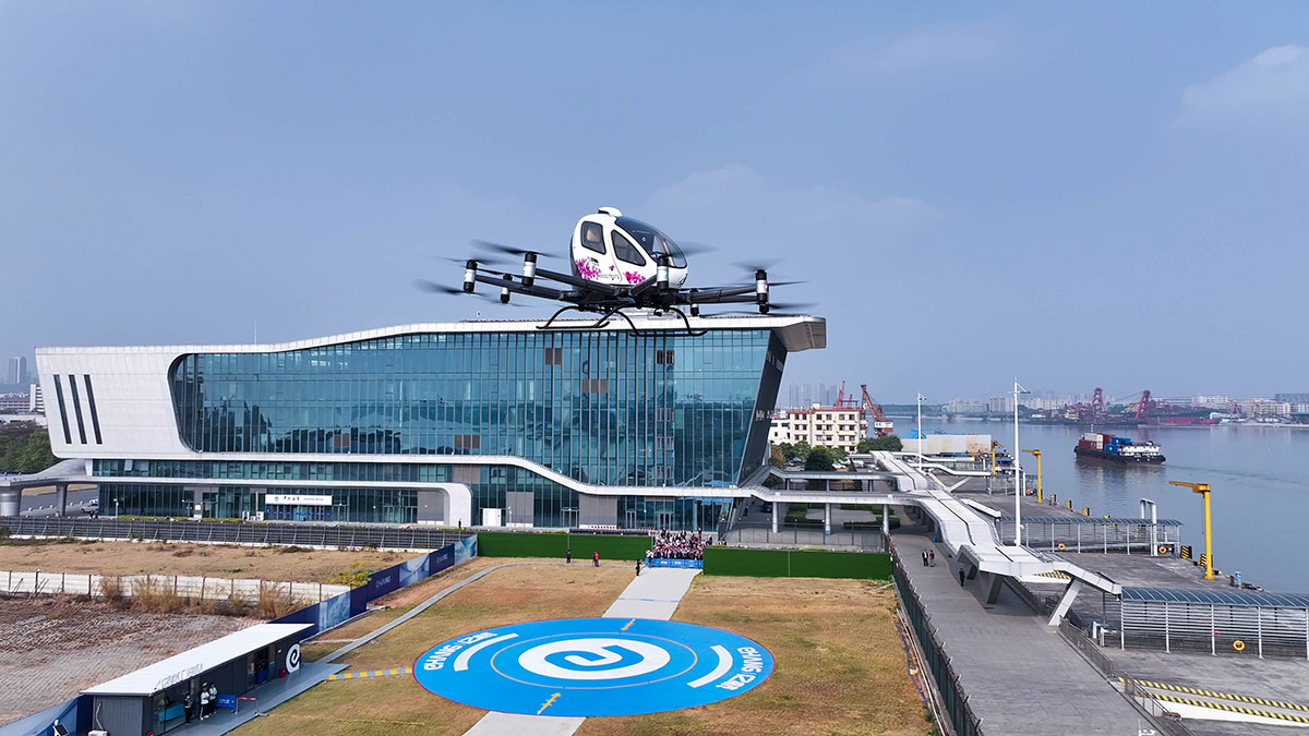 Ehang obtém certificação para operações comerciais de eVTOL na China