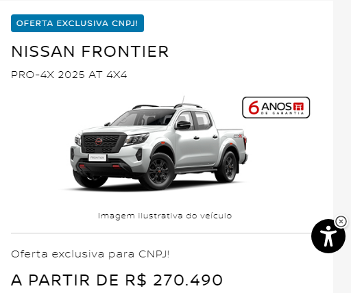 Nissan Frontier PRO4X é liberado com mega desconto de R$ 42.100 para queimar estoque