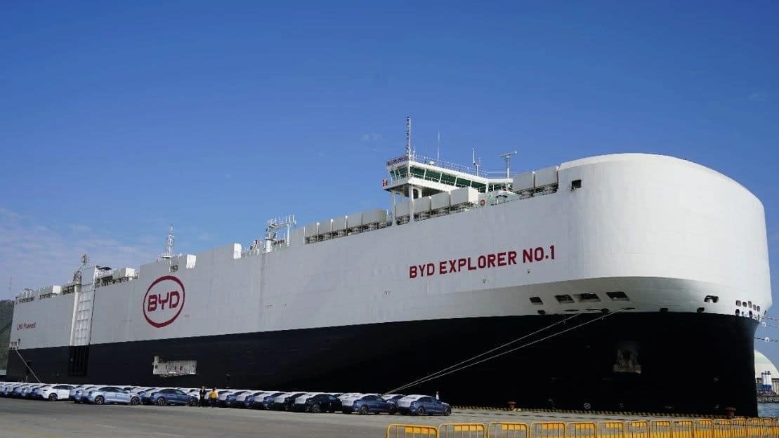 BYD lançará seu novo navio RoRo Changsha com capacidade para até 9.200 veículos