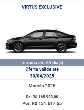 Volkswagen Virtus Exclusive é liberado em abril com desconto de R$ 34,3 mil para PcD