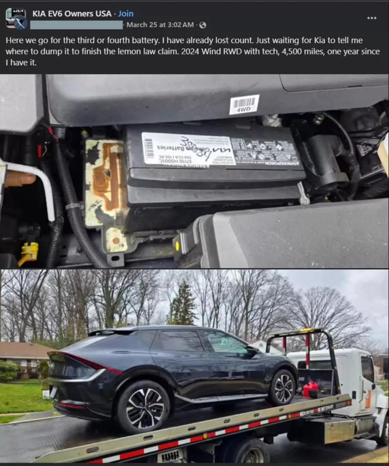 Proprietário de Kia EV6 aciona lei do limão após múltiplas falhas na bateria de 12V