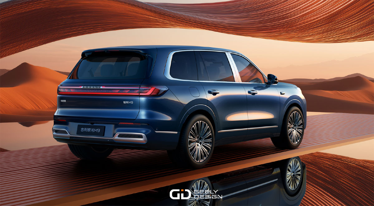 Geely Galaxy revela o SUV M9 em estreia mundial na Itália