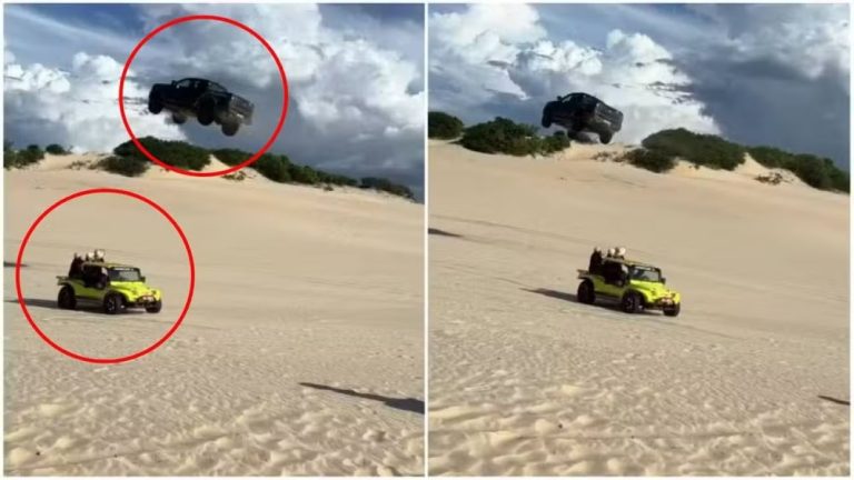 Empresário é multado após 'voar' com Ford Ranger Raptor em duna no Ceará