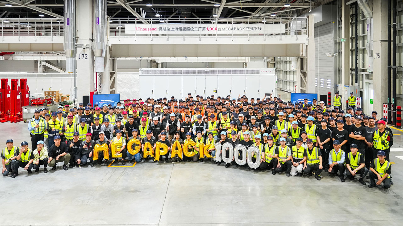 Fábrica da Tesla na China atinge 1.000 unidades do Megapack