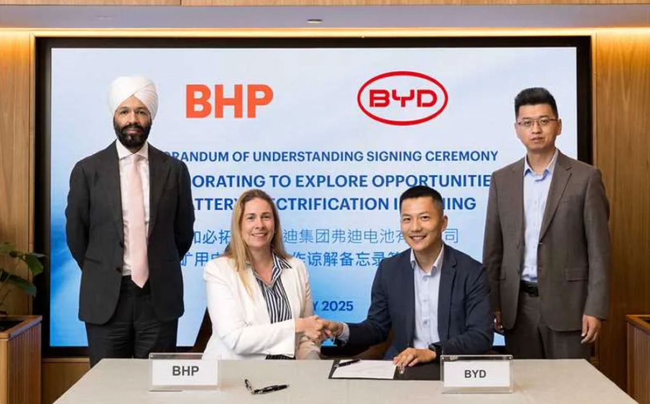 BYD e CATL unem forças com BHP para eletrificar operações de mineração