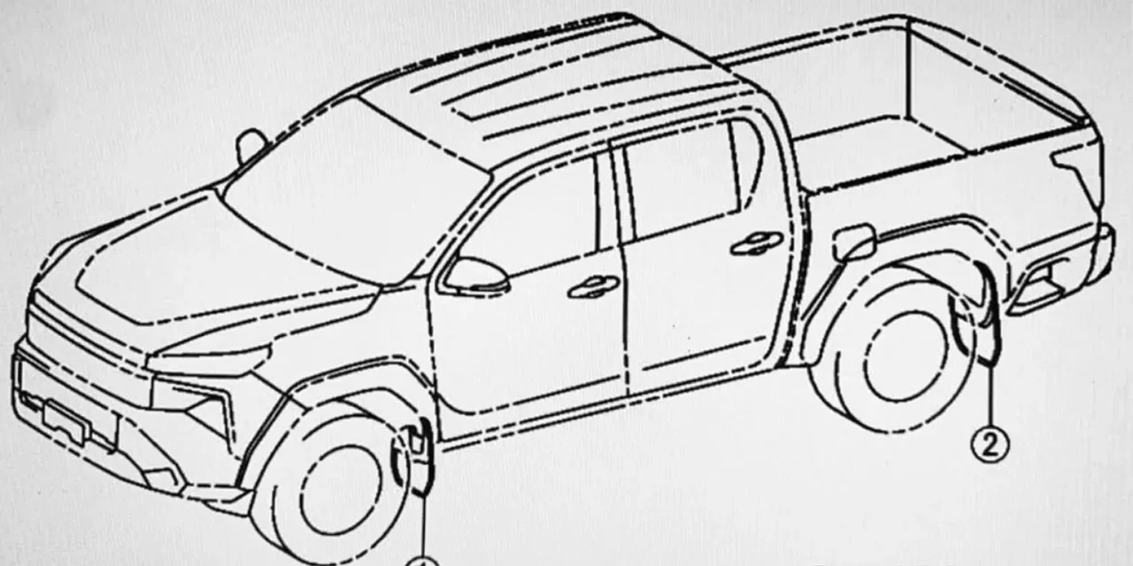 Nova Toyota Hilux 2026 tem design inédito revelado em patentes