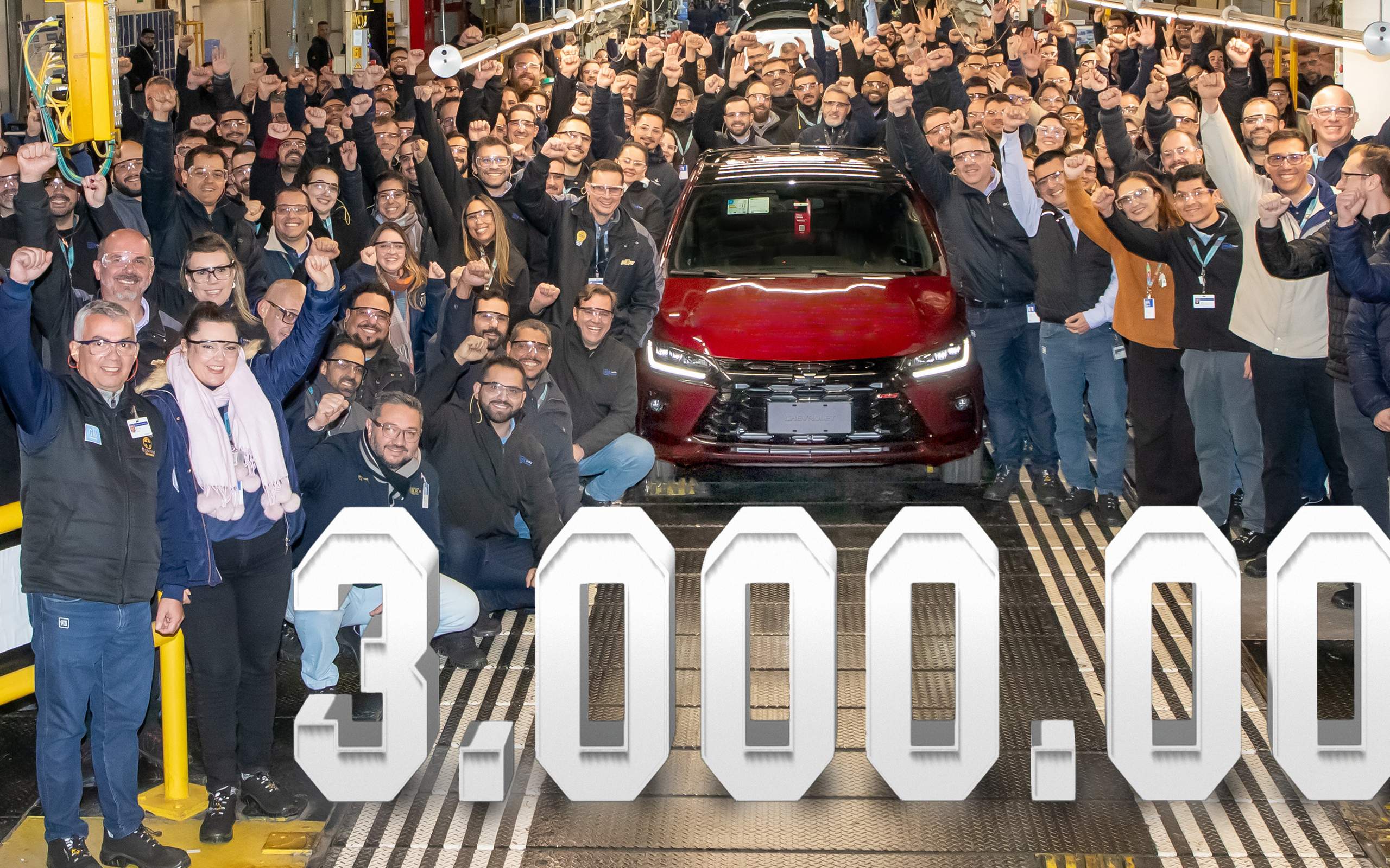 Chevrolet Onix atinge marca histórica de 3 milhões de unidades produzidas no Brasil