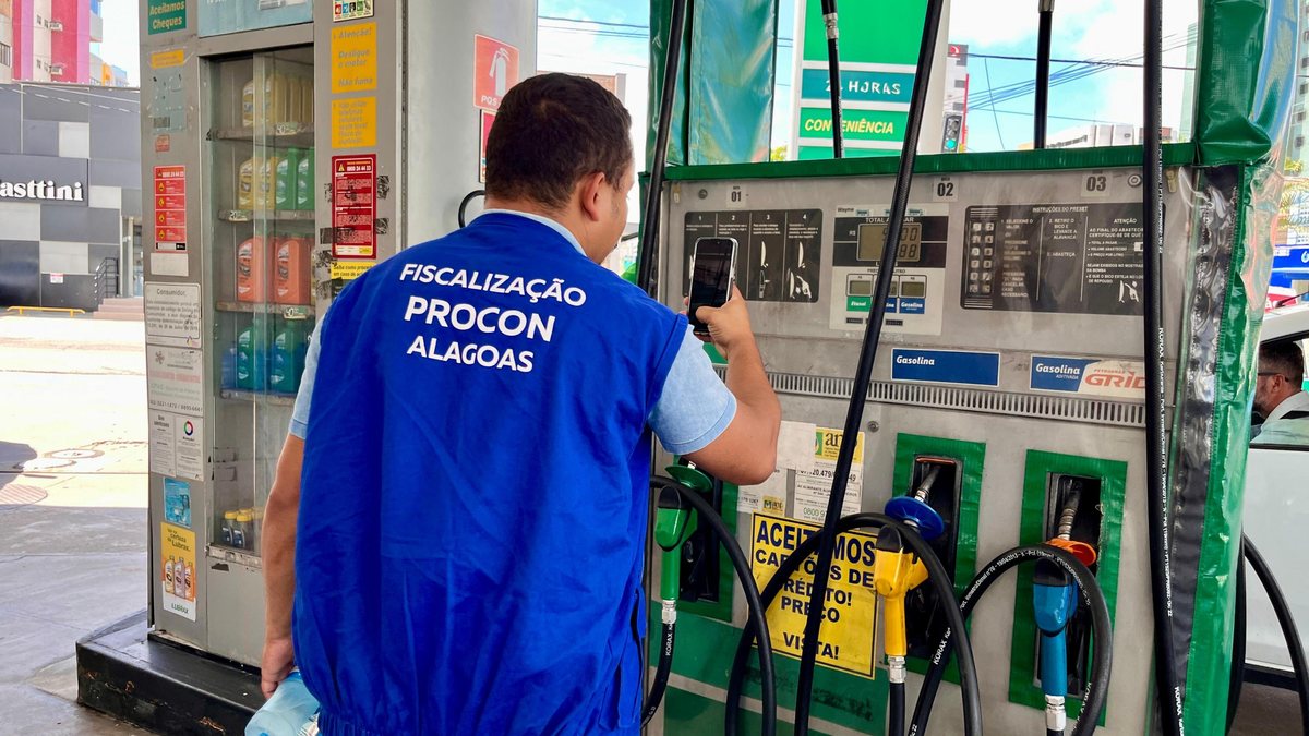 Fiscalização do Procon força queda da gasolina para R$ 5,69 em Alagoas