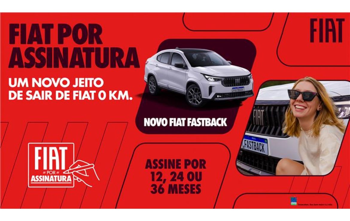 Fiat lança assinatura de carros 0km a partir de R$ 1.723/mês