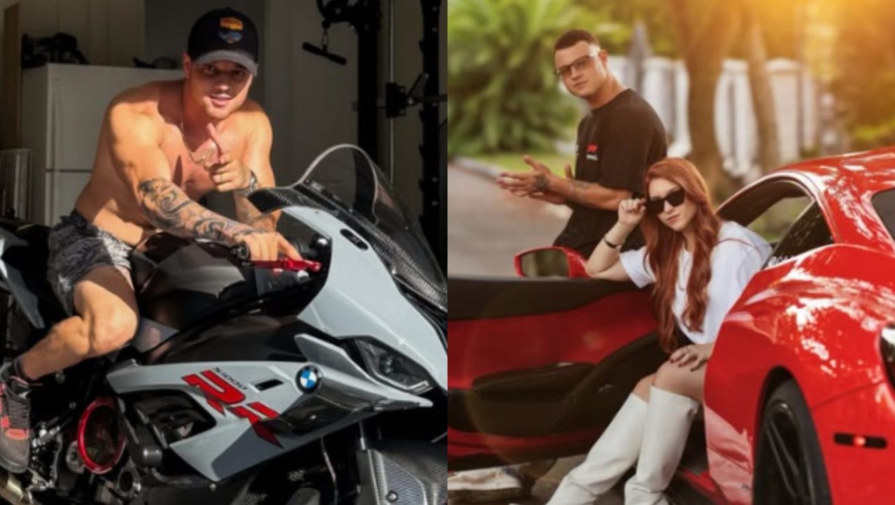 Marido da filha de Gugu exibe coleção de R$ 7 milhões e nova moto de luxo