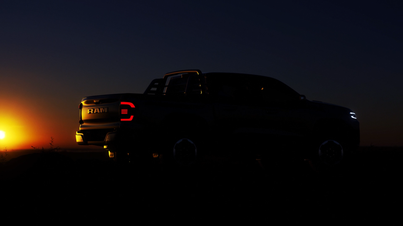 Flagra mostra frente da nova Ram Dakota com menos camuflagem