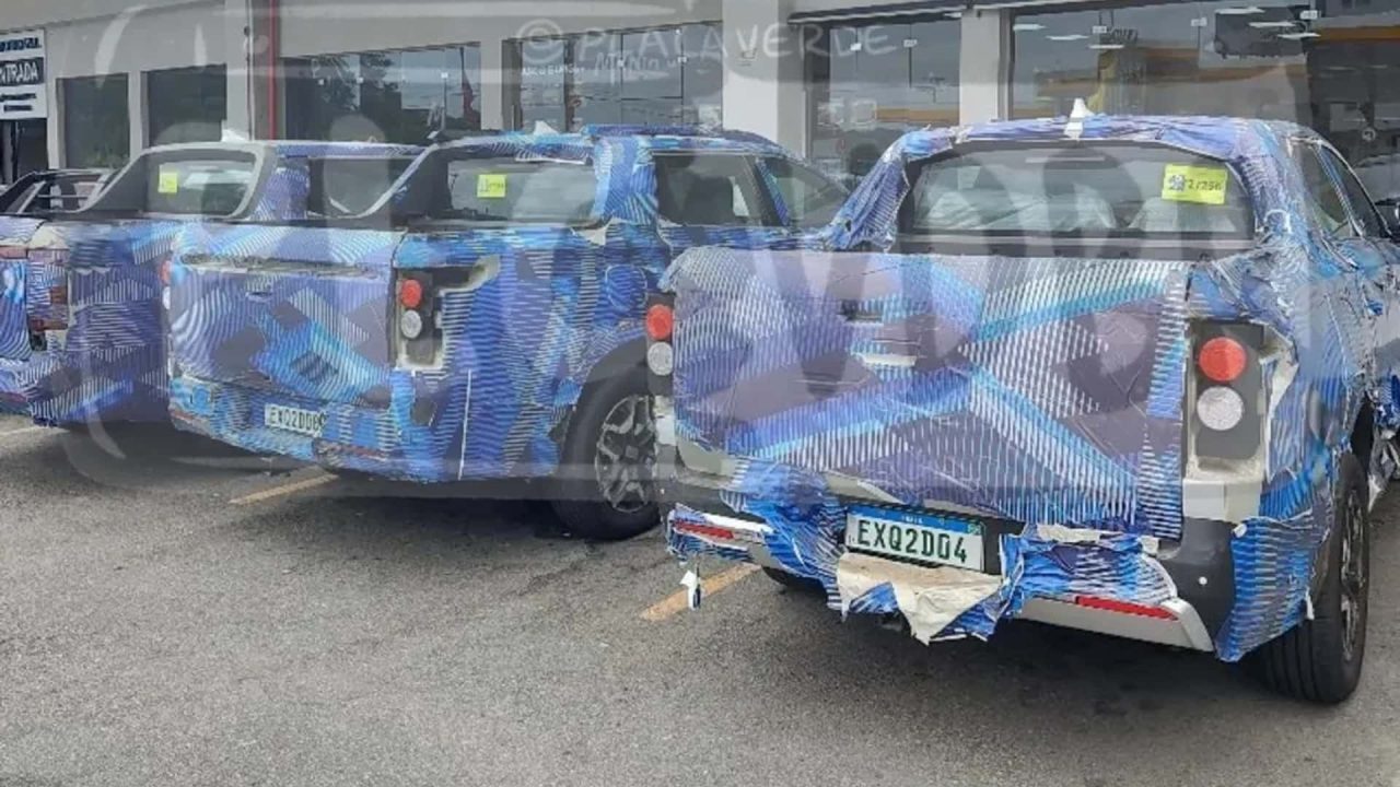 Nova picape híbrida da BYD surge em flagra e mira Toro e Maverick