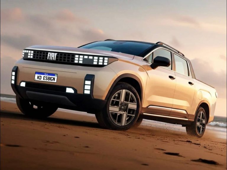 Nova Fiat Strada 2027 terá visual inspirado no Panda e sistema híbrido