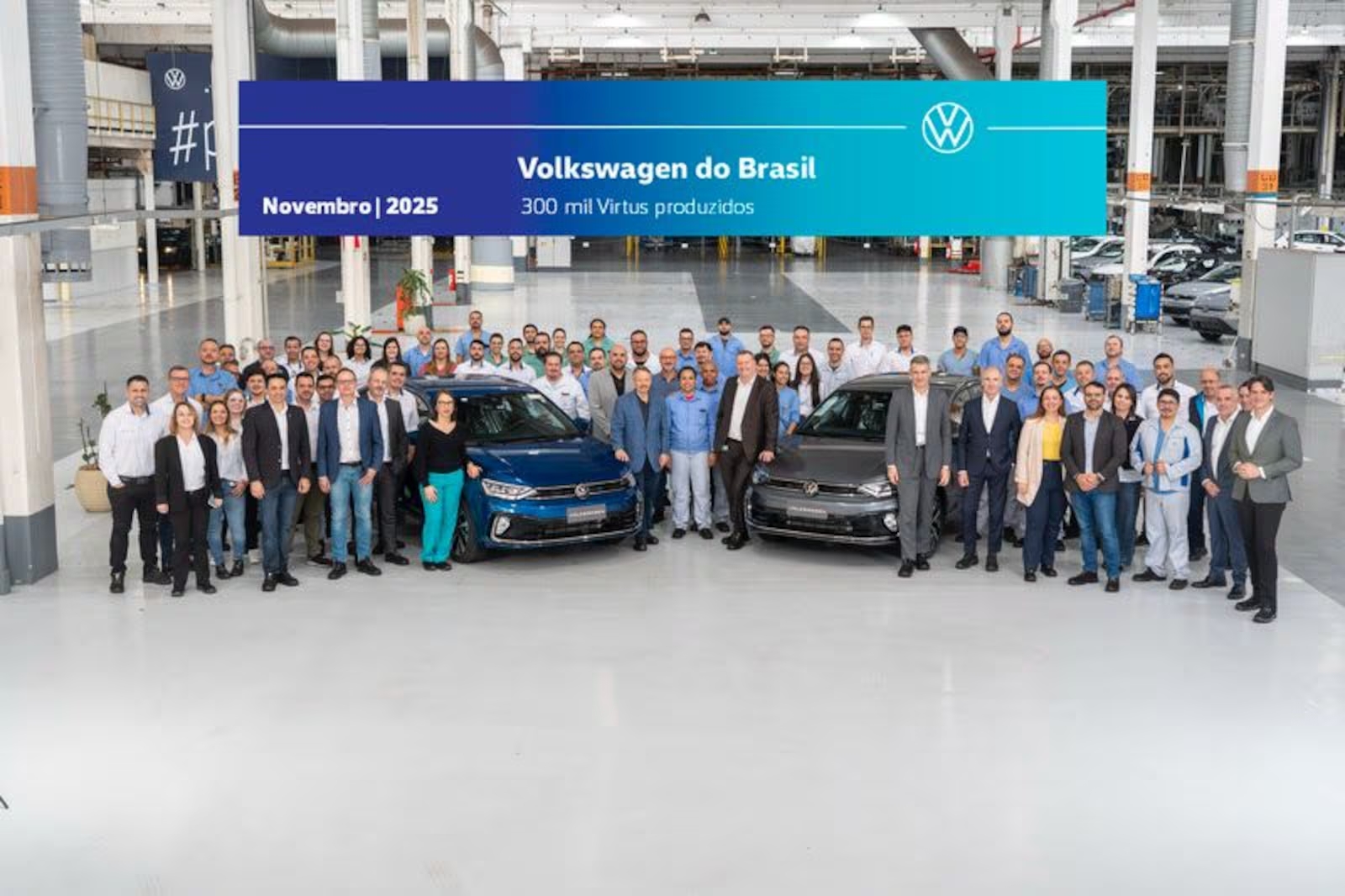 Volkswagen celebra 300 mil unidades do Virtus produzidas no Brasil
