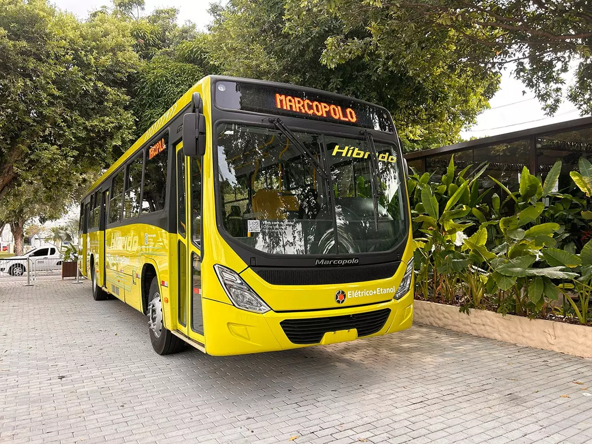Na COP30, Marcopolo estreia ônibus híbrido movido a etanol e energia elétrica