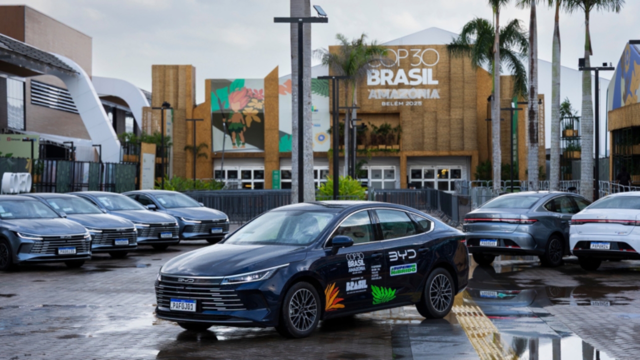 BYD envia 130 carros elétricos para reforçar a mobilidade da COP30 em Belém