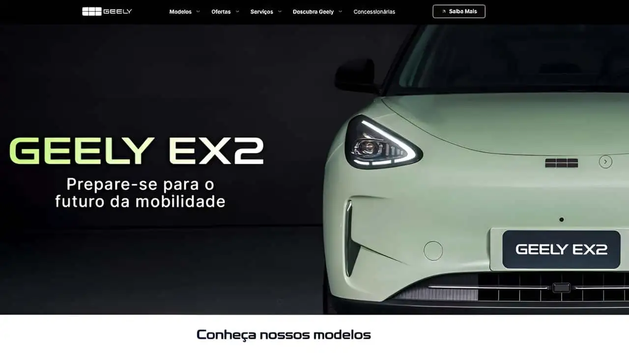 Geely EX2 ganha site oficial e será lançado ainda em novembro