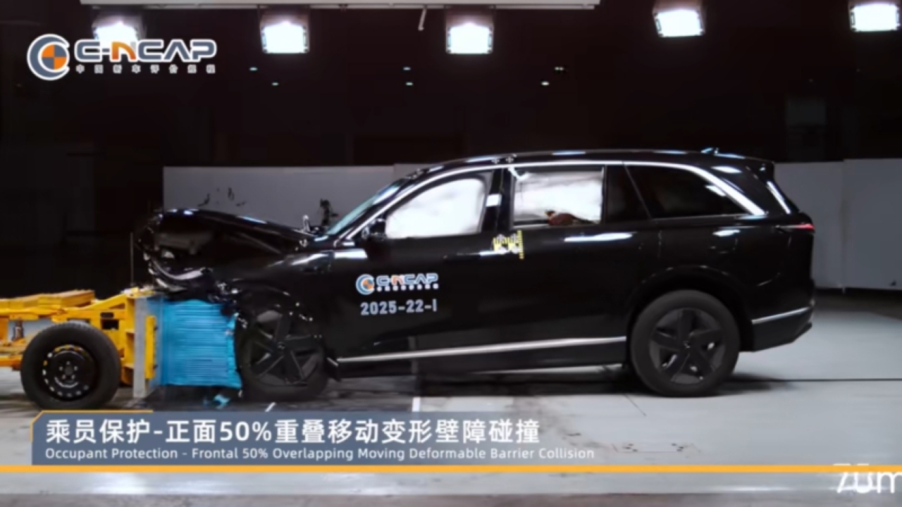 Nio Onvo L90 conquista cinco estrelas em rigoroso teste de colisão do C-NCAP