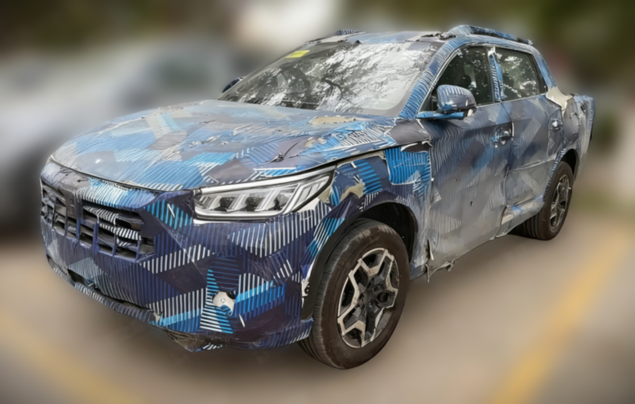 Nova picape da BYD é flagrada em testes e deve estrear primeiro no Brasil em 2026