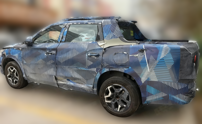 Nova picape da BYD é flagrada em testes e deve estrear primeiro no Brasil em 2026