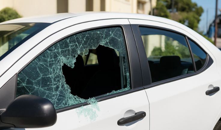 Carro com vidro quebrado? Veja como agir rapidamente e evitar riscos