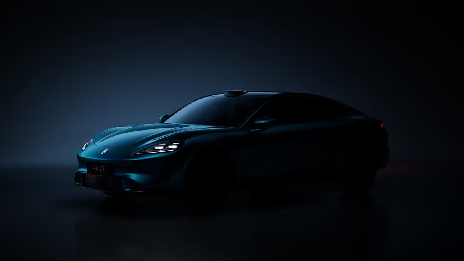 Saic Z7, inspirado no Porsche Taycan, ganha novos teasers da HIMA