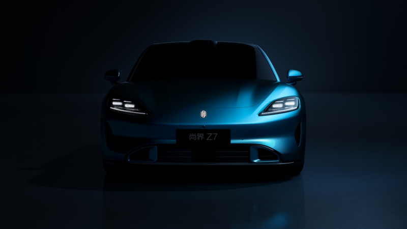 Saic Z7, inspirado no Porsche Taycan, ganha novos teasers da HIMA