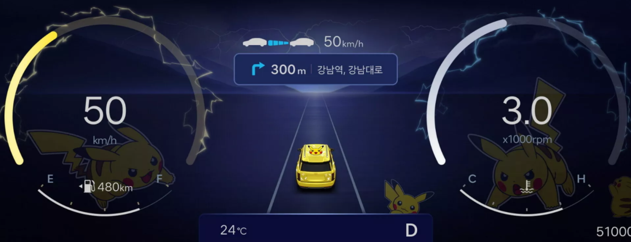 Carros da Hyundai ganham temas de Pokémon e animação do Pikachu no painel