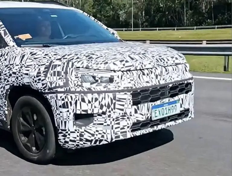 Flagra revela carroceria final da Volkswagen Tukan, híbrida-leve chega em 2027